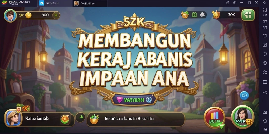 Tampilan gameplay 5ZK yang menunjukkan strategi bisnis yang dinamis.