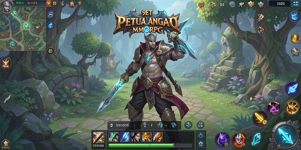 Screenshot gameplay 9ET memperlihatkan aksi seru dalam pertempuran MMORPG.