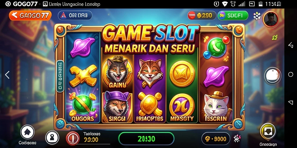 Screenshot GOGO77 menampilkan gameplay Slot yang seru dan interaktif.