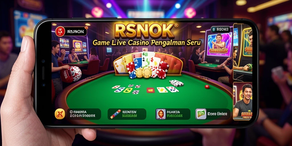 Skrinsut gameplay RSNOK menampilkan dealer langsung dalam permainan Live Casino.