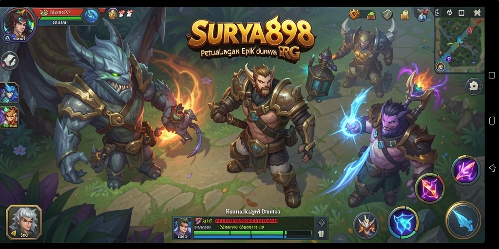 Tampilan memukau dari gameplay RPG SURYA898 dengan pertarungan seru.