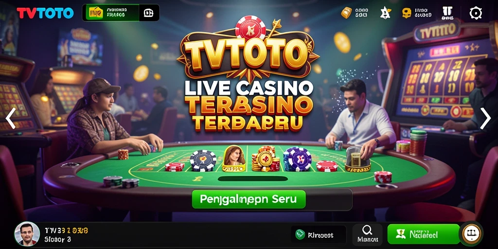 Tampilan menarik gameplay Live Casino di TVTOTO dengan dealer profesional.