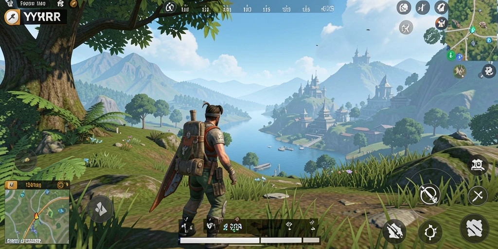 Screenshot YYRR menampilkan gameplay Open World yang memukau.